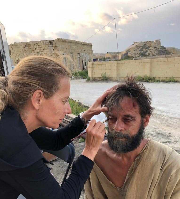 At filming location with Alexander Siding for the movie The Way Of Wind